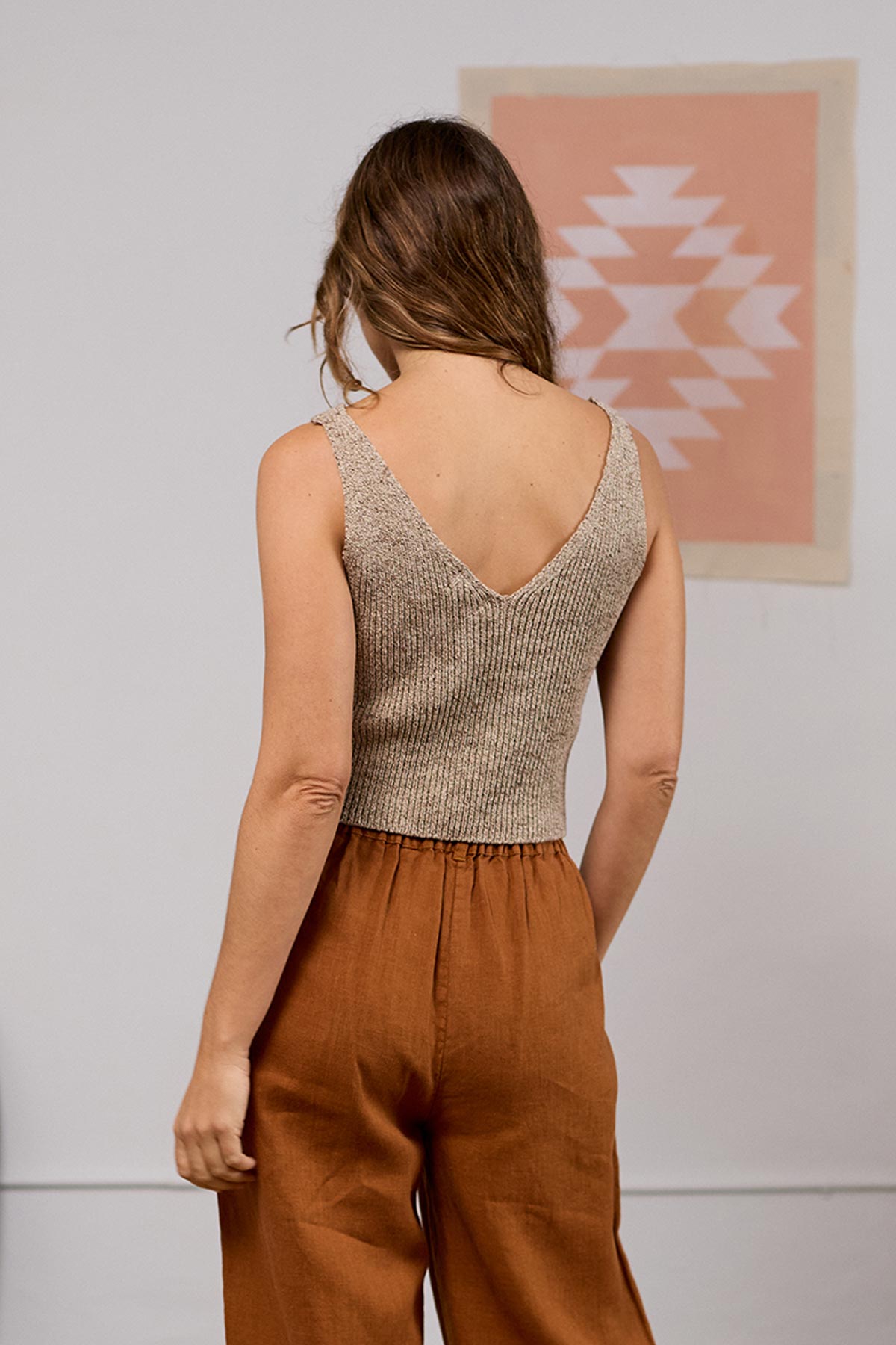 minimalist knit crop top