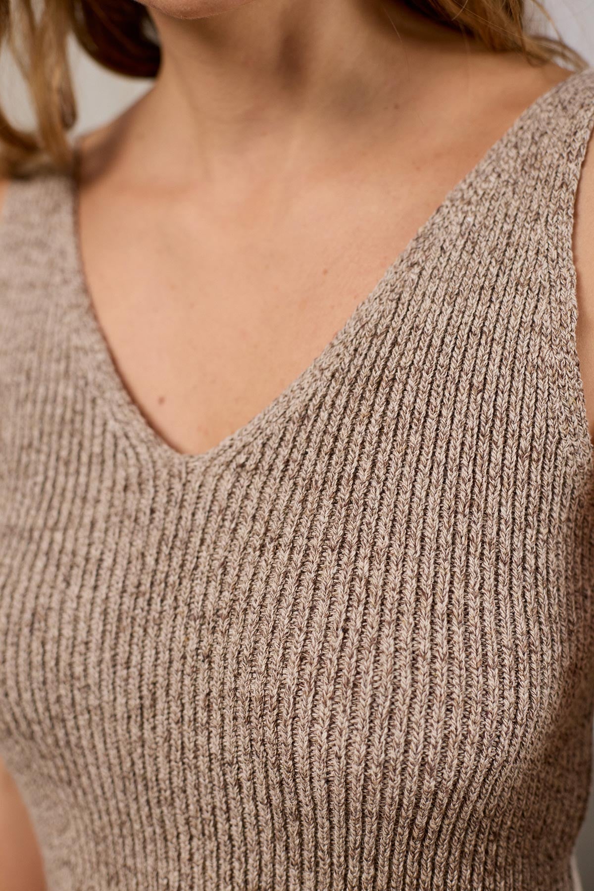 v-neck sleeveless top