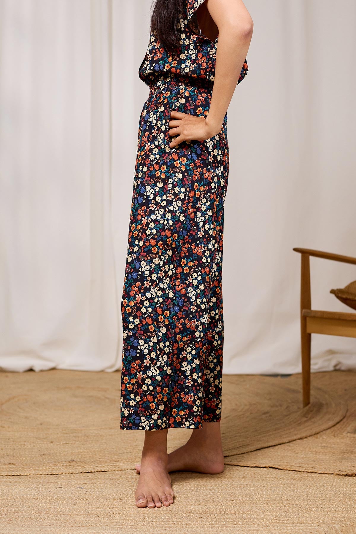 Ankle-length breathable viscose pants