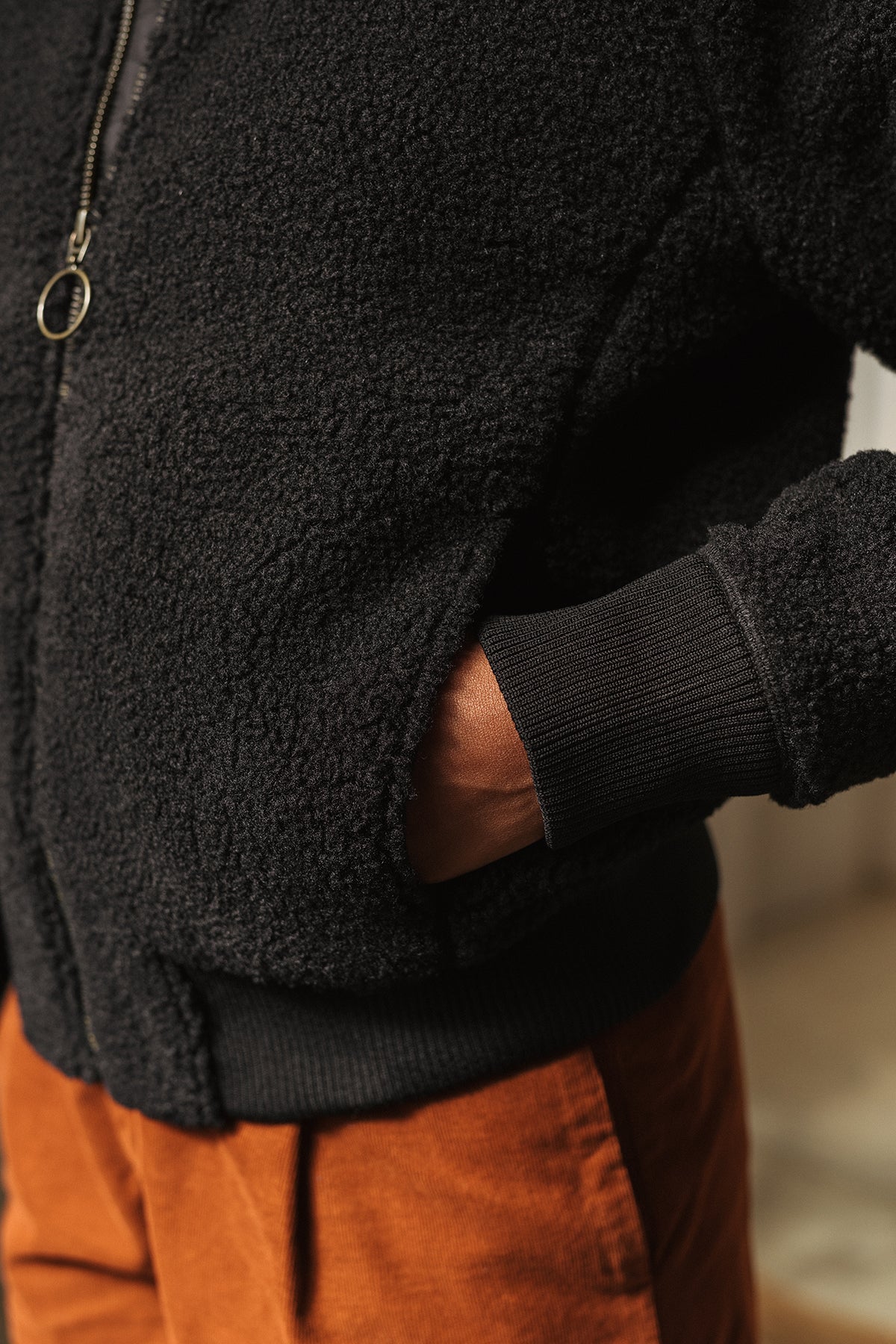 Warm fleece with snap pockets