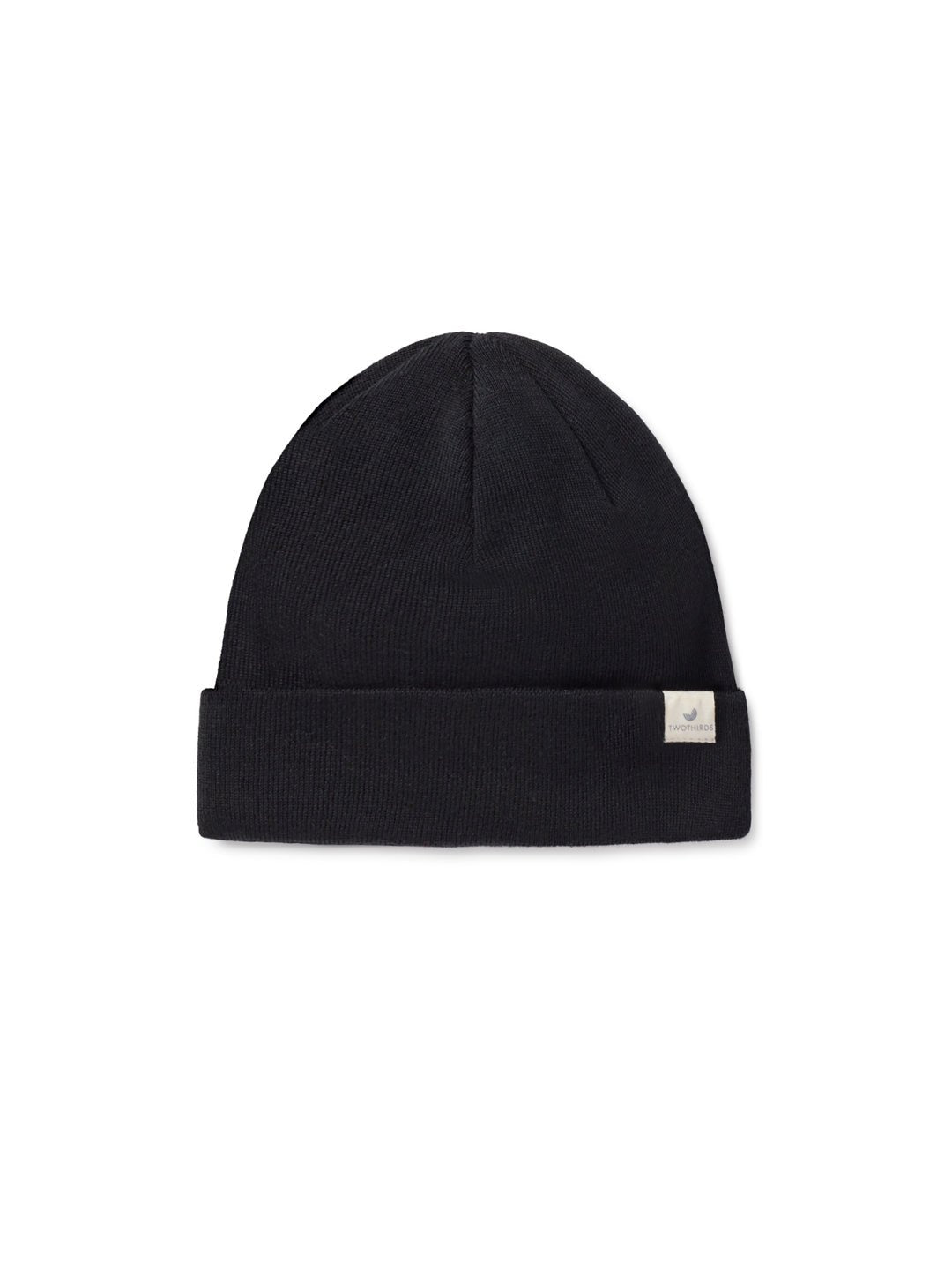 Black Merino wool beanie