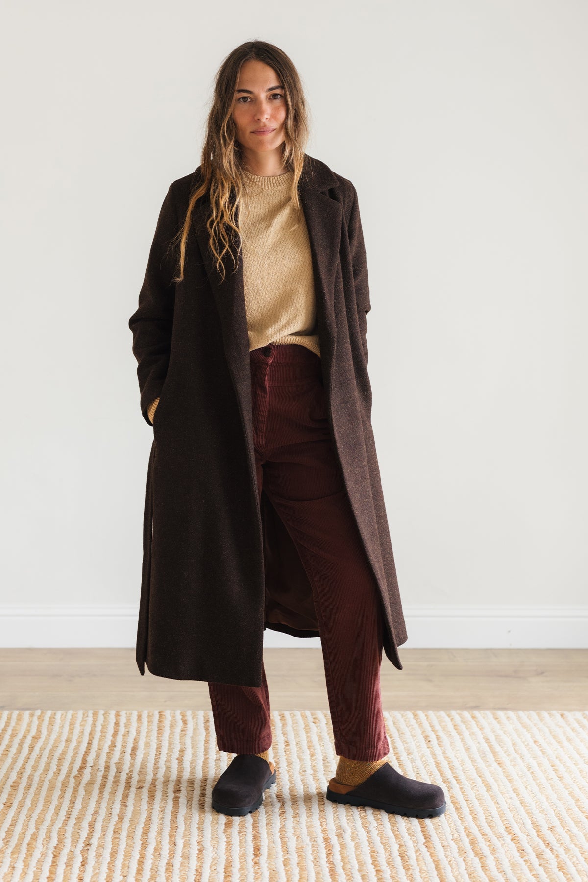 Women’s full-length wool jacket