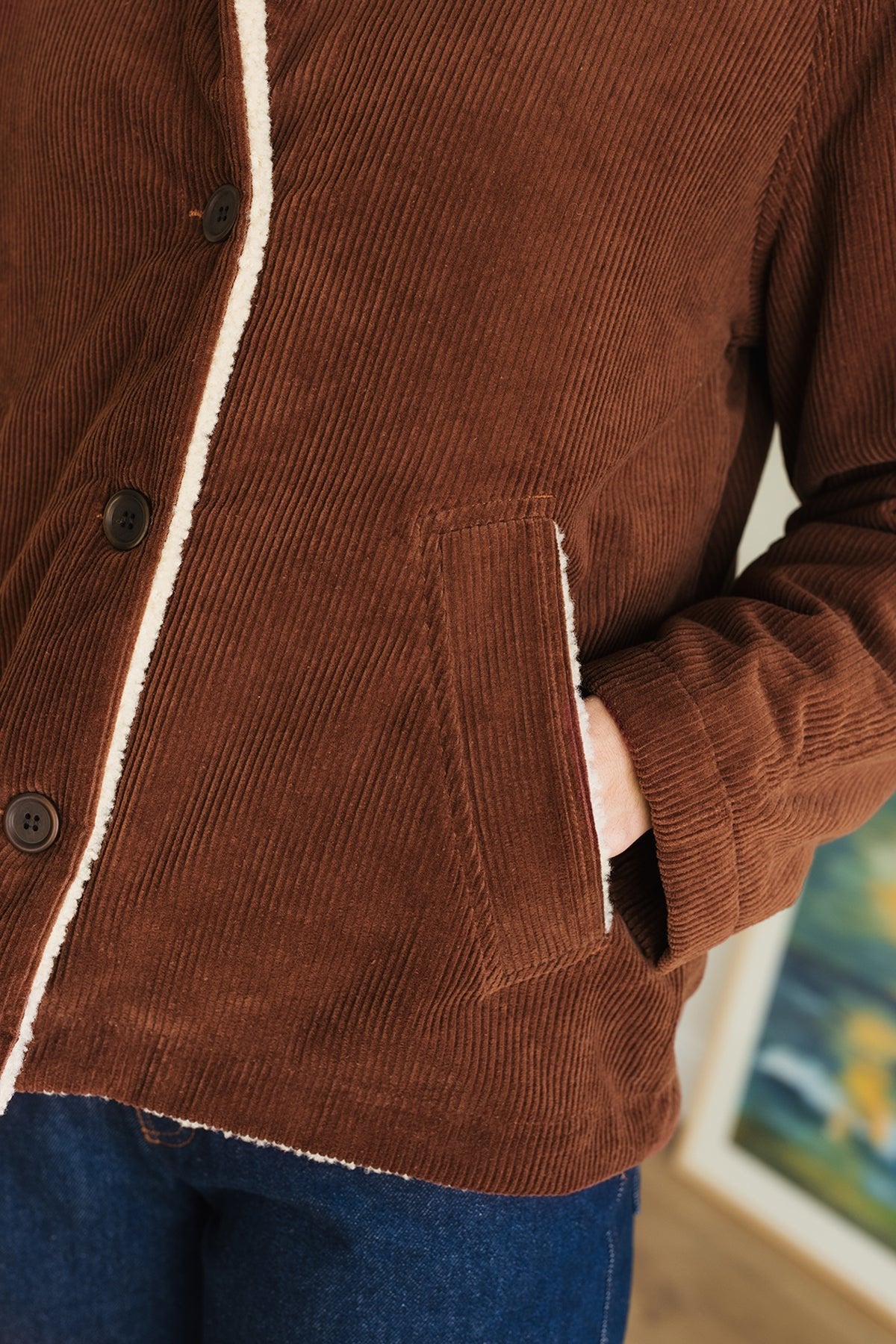 Organic cotton lined coat