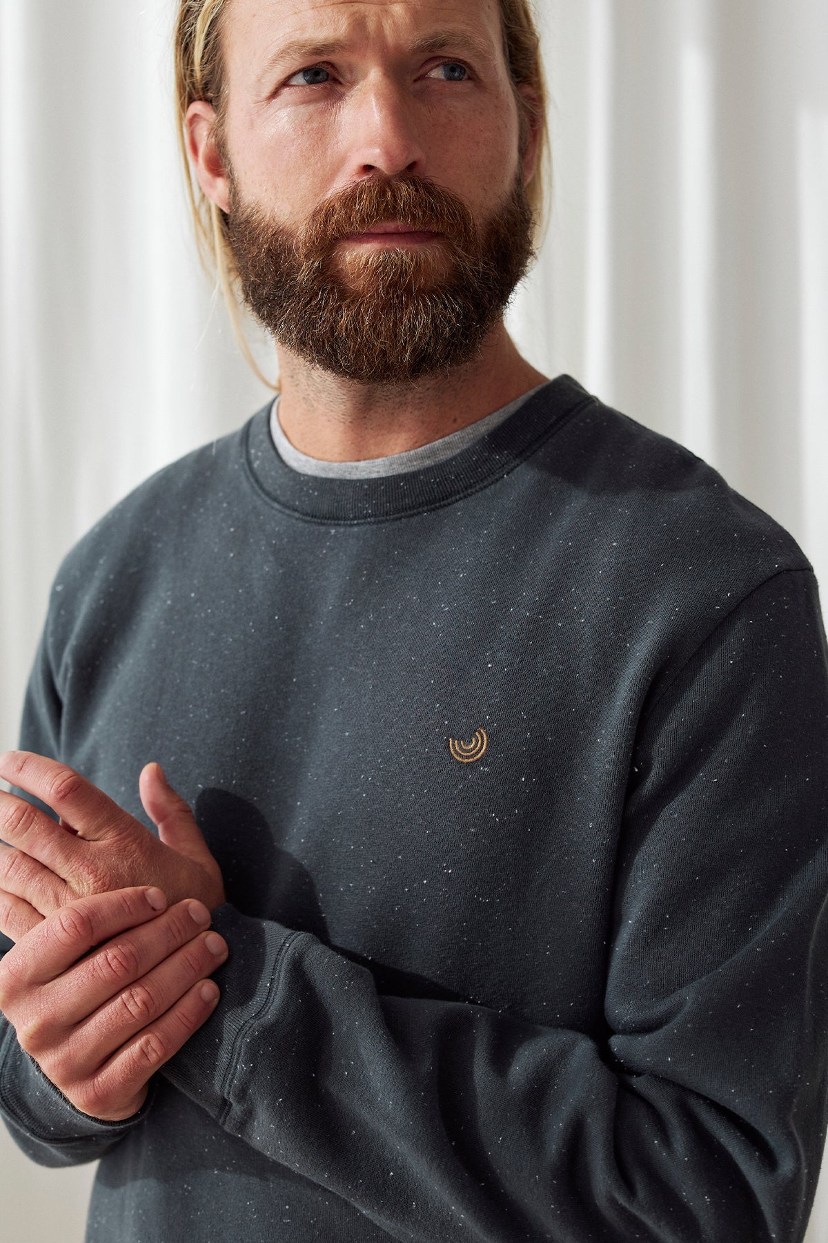 meta-hover, GOTS certified brushed sweatshirt