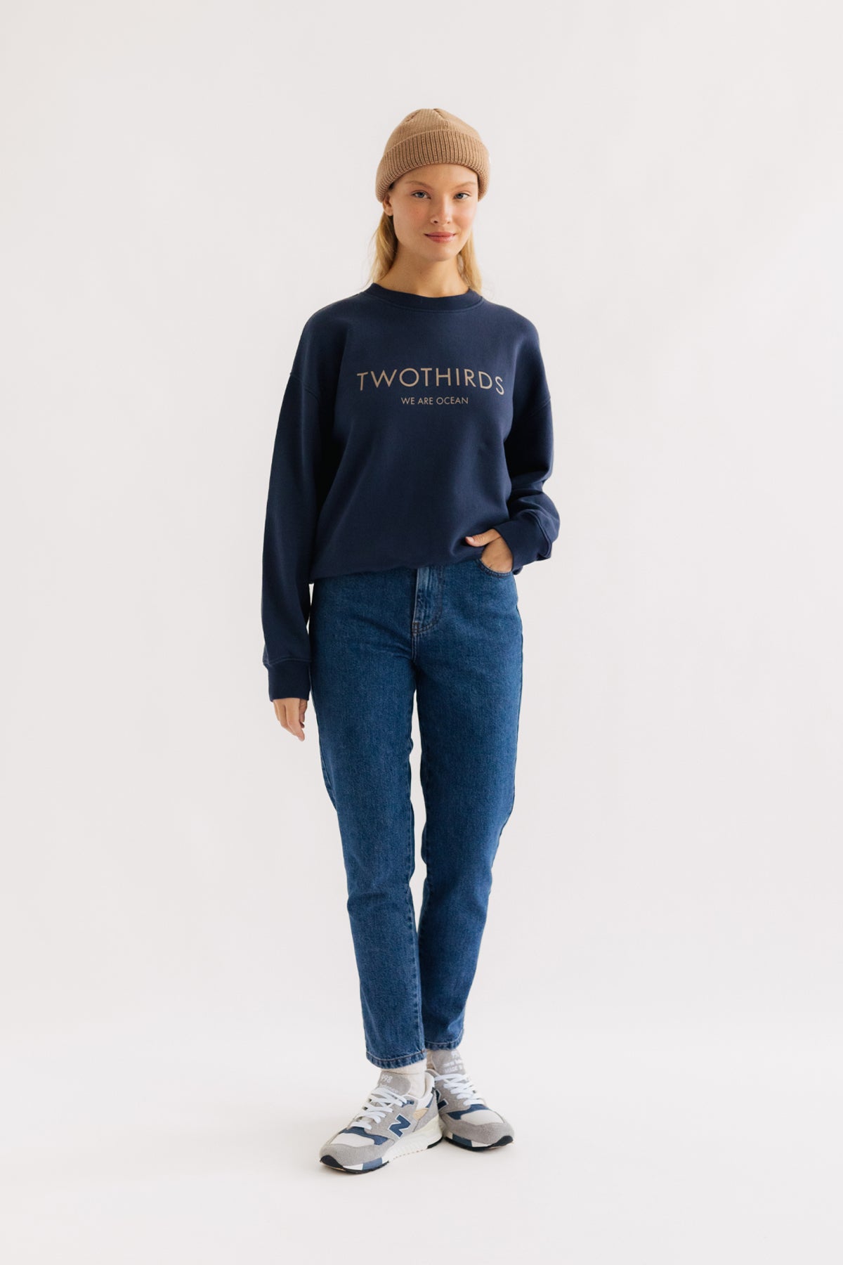 american navy blue fleece fabric women sweater