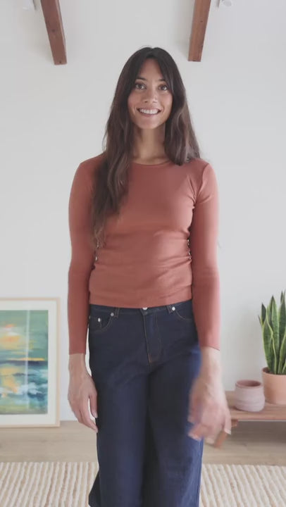 Organic cotton pointelle shirt
