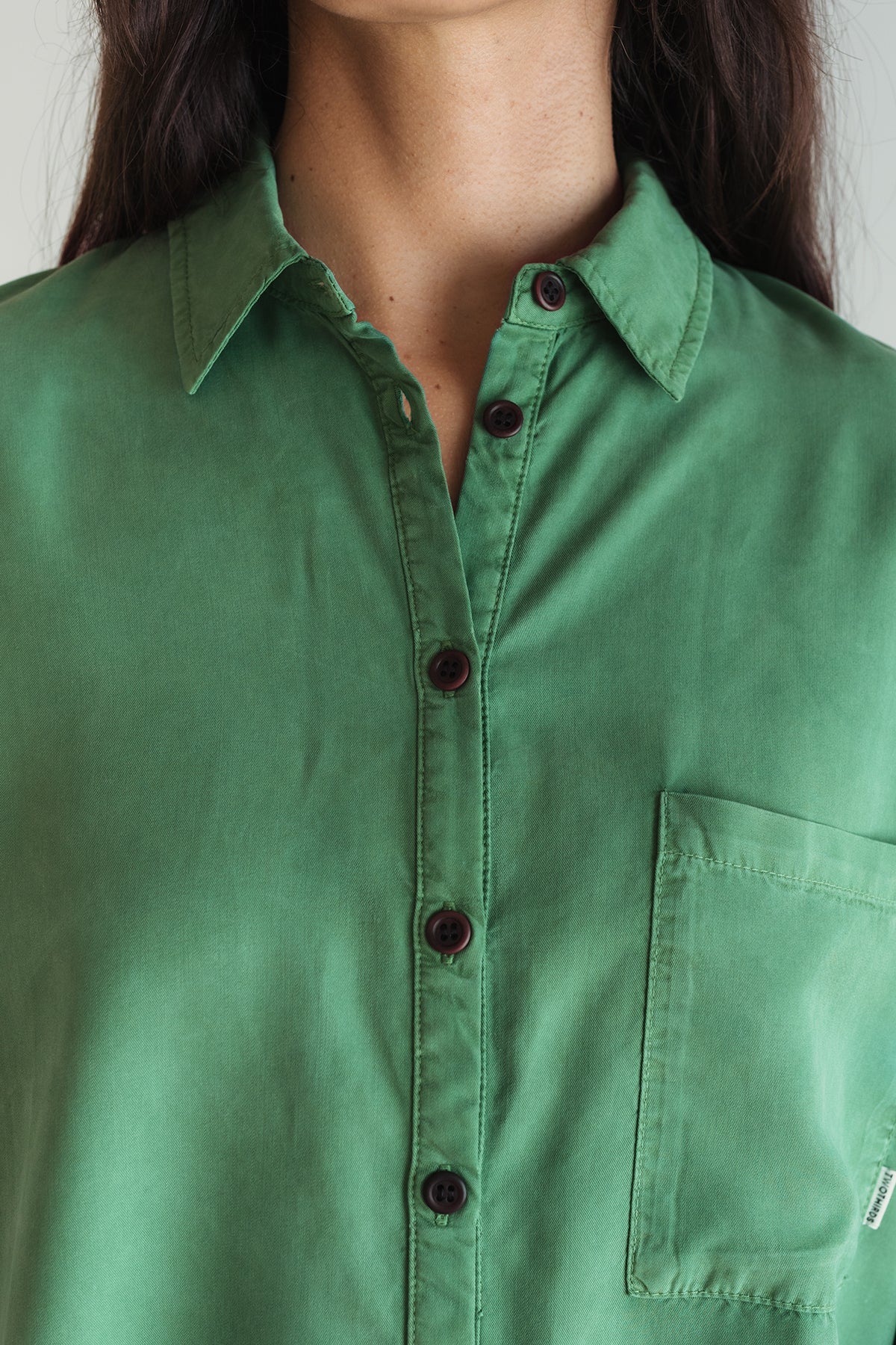 Vegan relaxed-fit green shirt