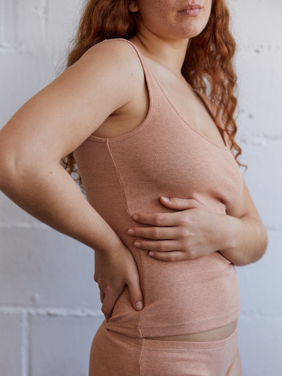 Recycled Rib Tank - Peach