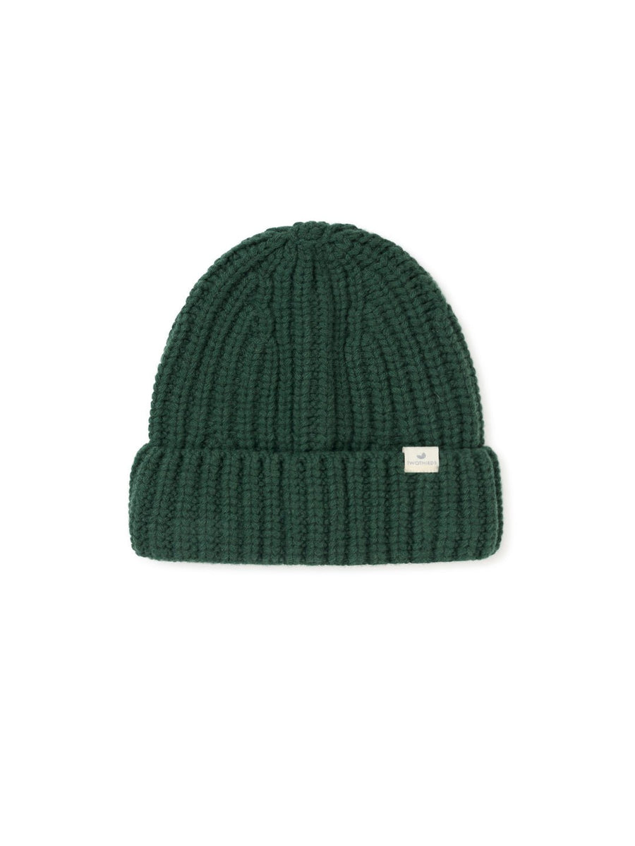 Ribbed Beanie - Dark Green | Fair Fashion by TWOTHIRDS