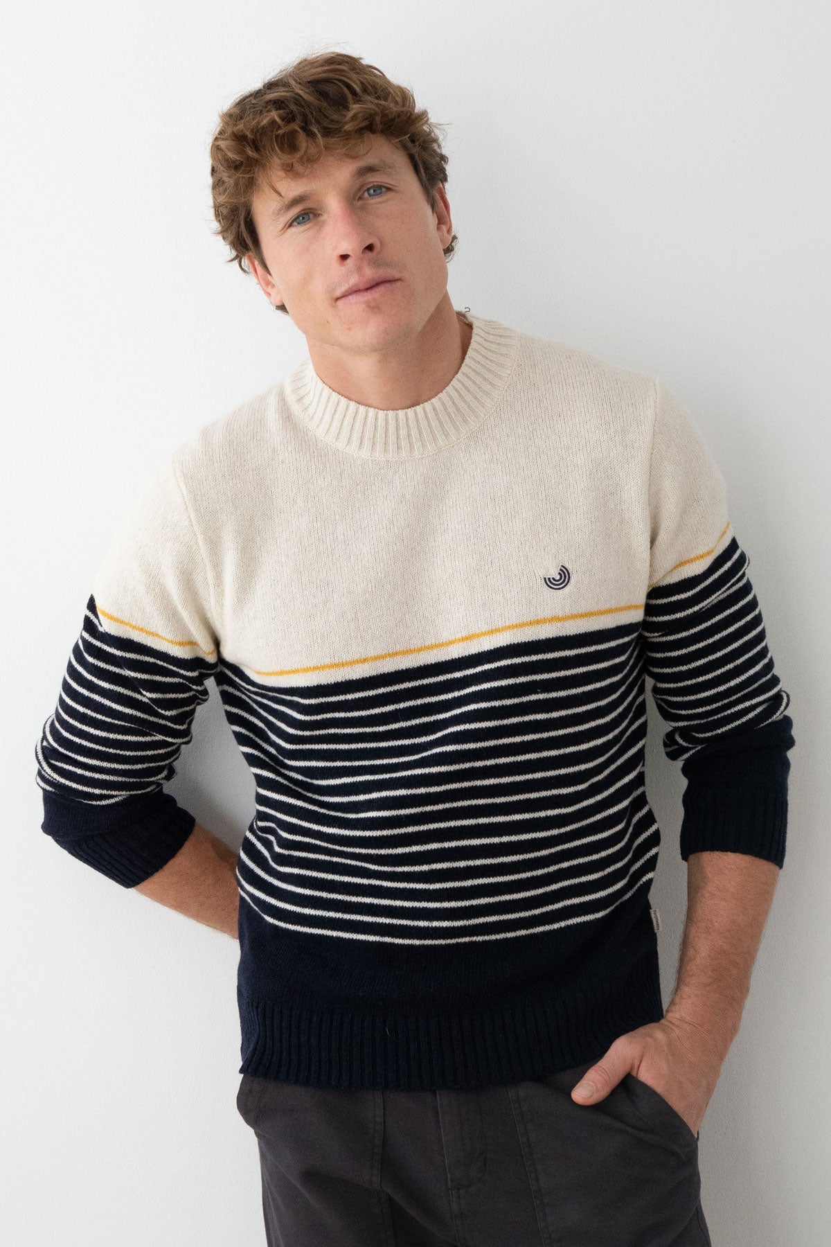 Robberg - Navy Ecru Stripes