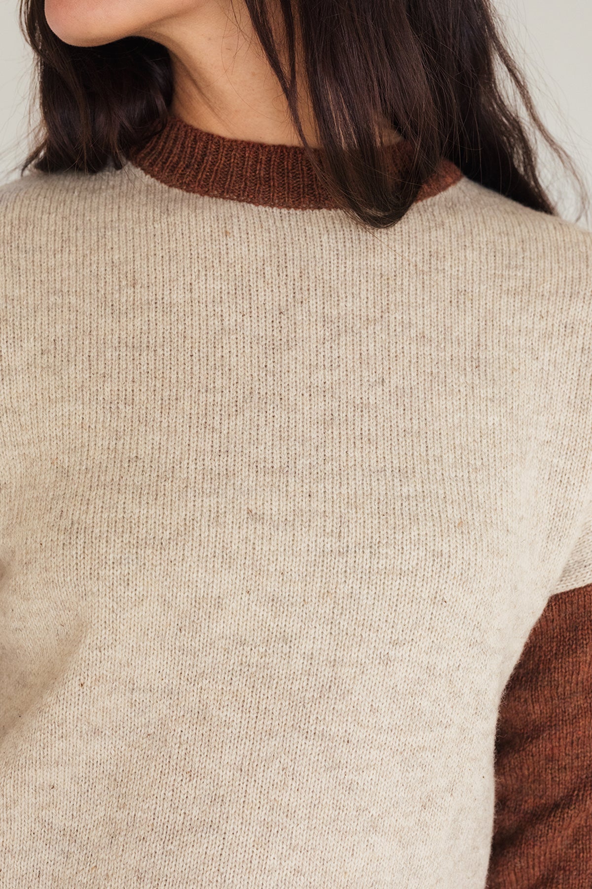 Undyed low-impact wool sweater
