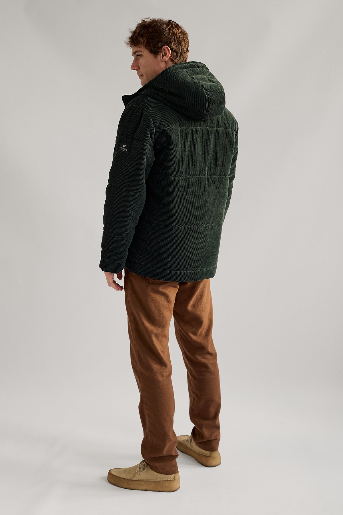 Hooded corduroy jacket
