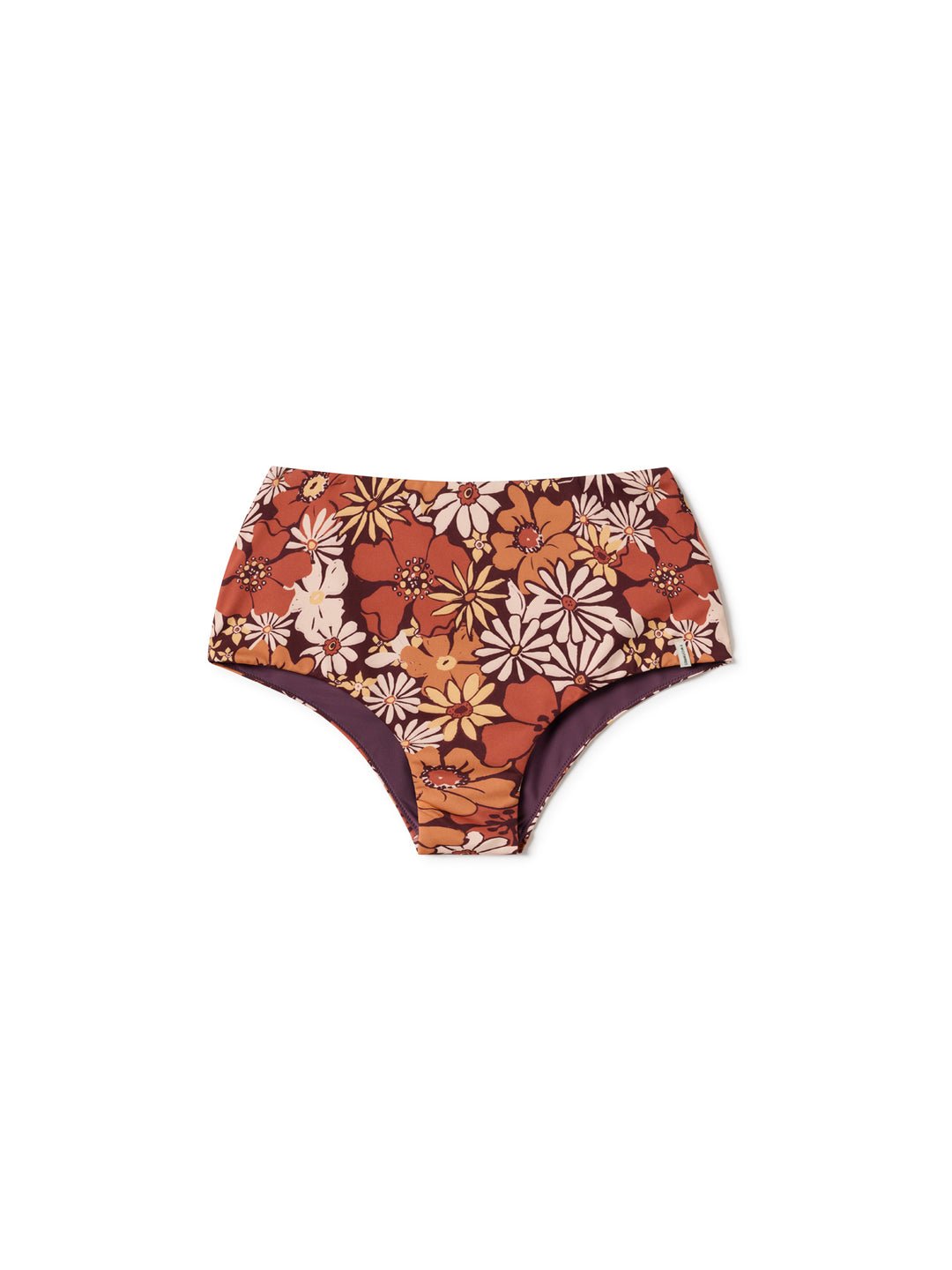 Saddle Bottom - Retro Flower Brown
