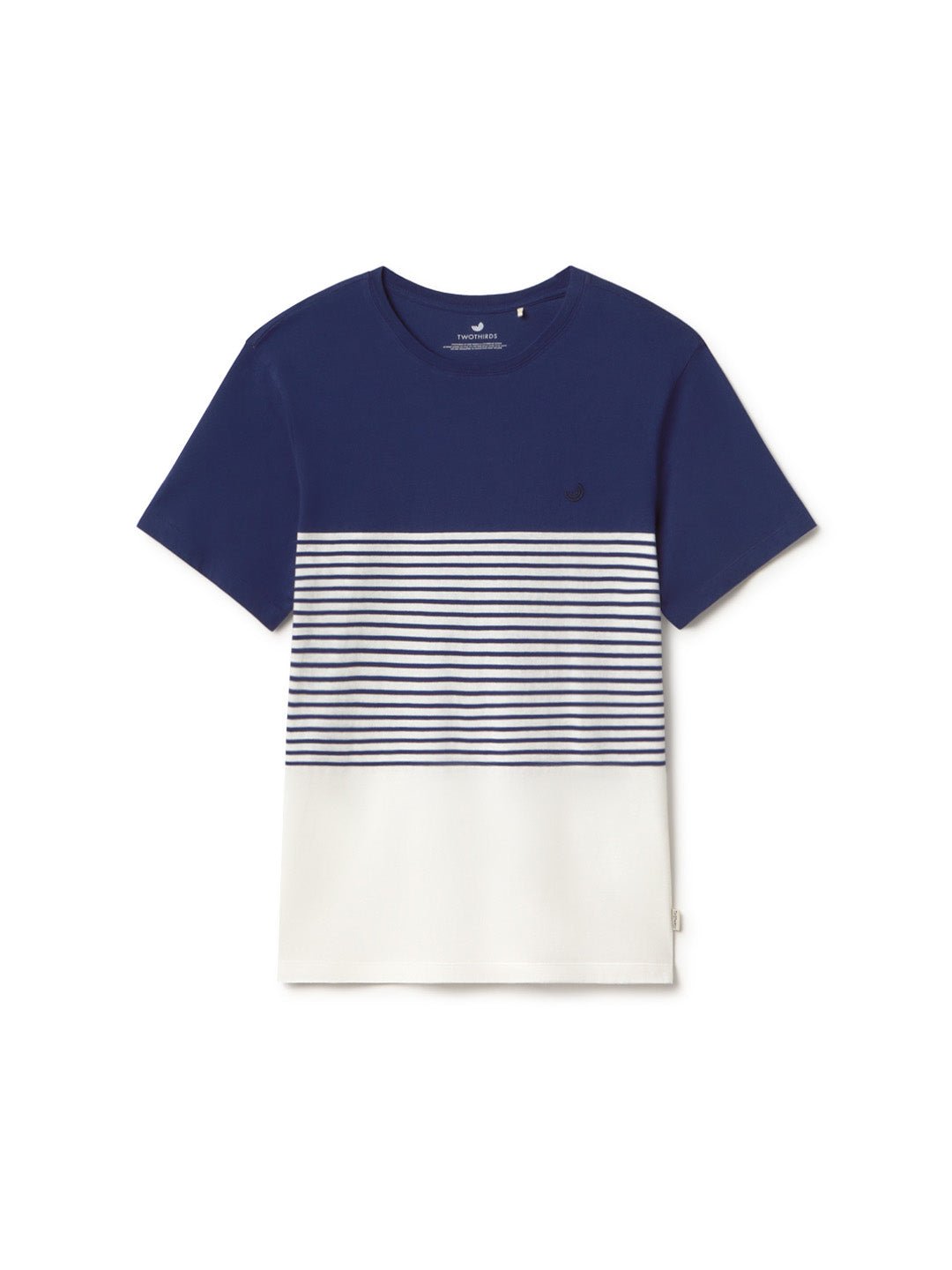 Navy Colour-block t-shirt men front