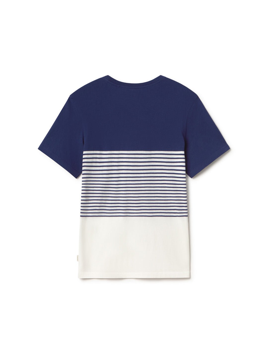 Navy Colour-block t-shirt men back