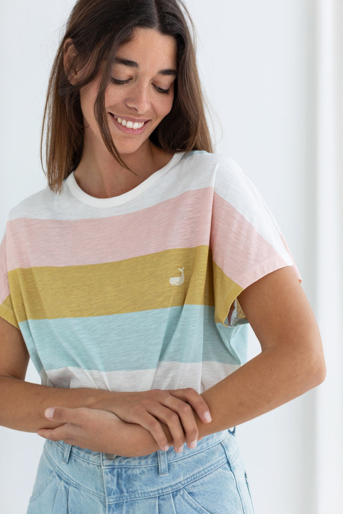meta-preview, Organic striped surf tee for women