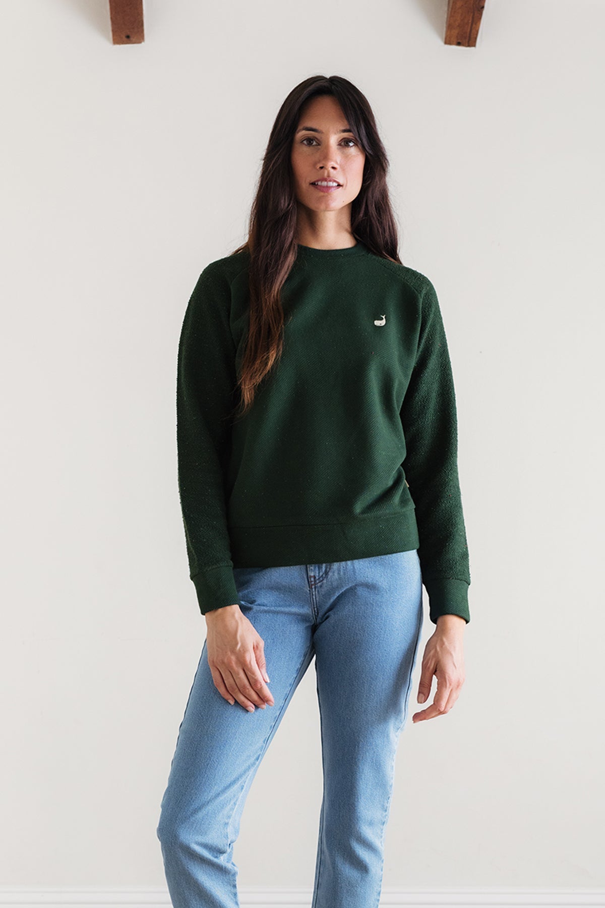 Vegan dark green jumper