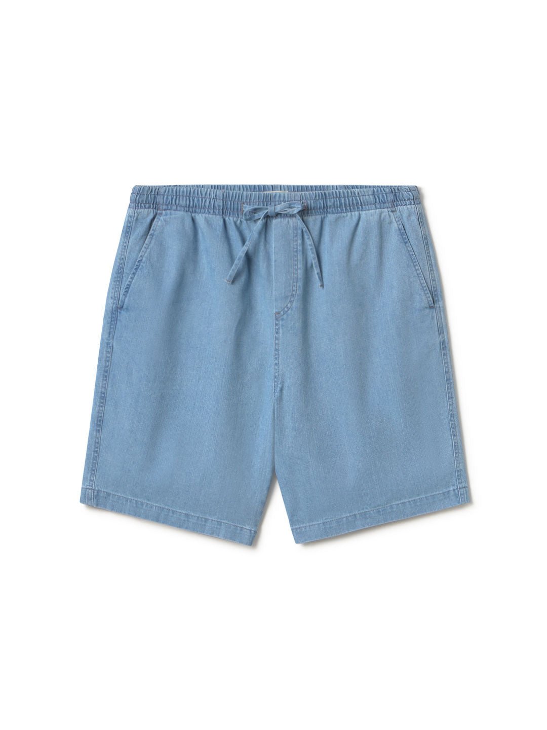 Light blue light denim shorts men front