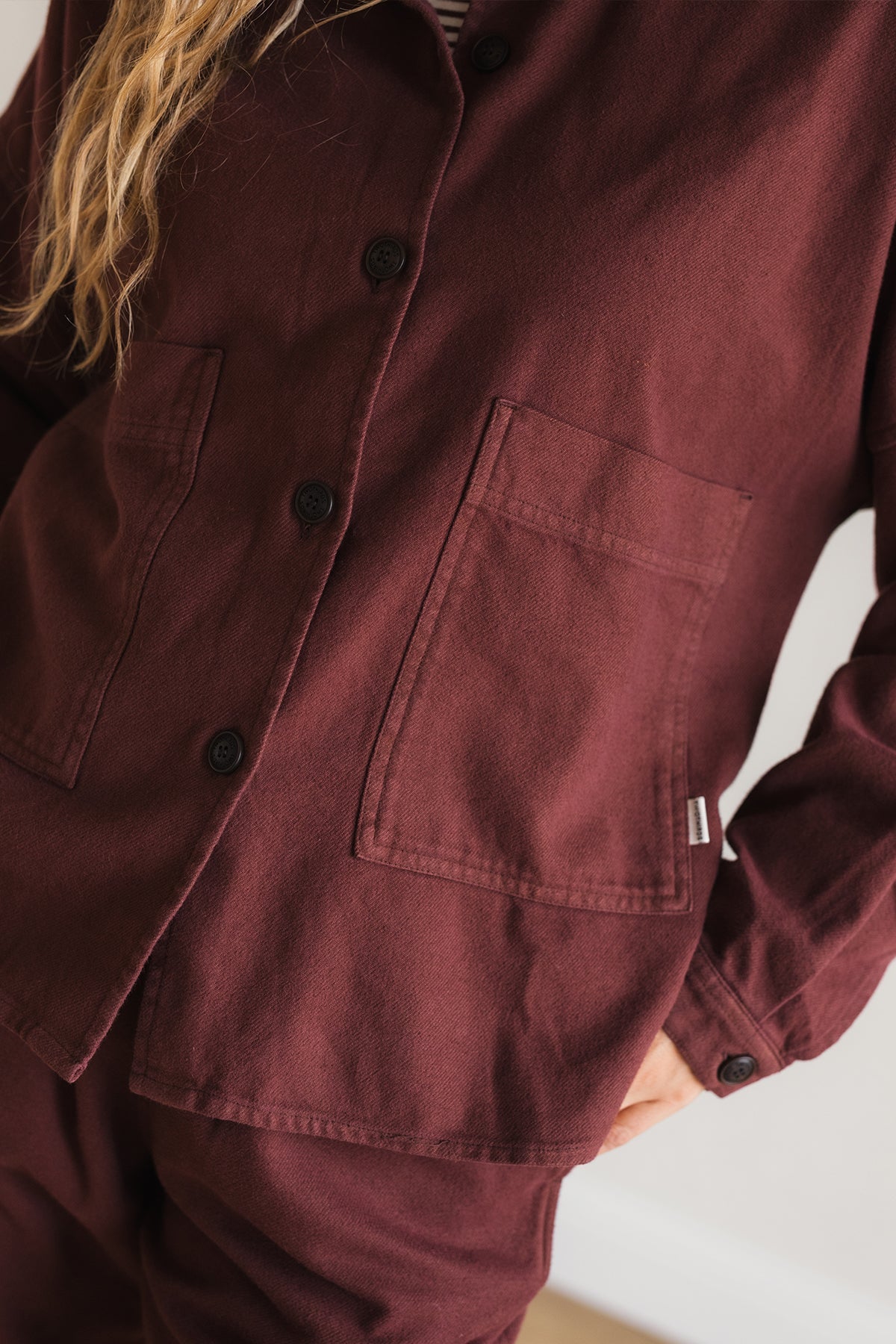 Relaxed fit vegan overshirt