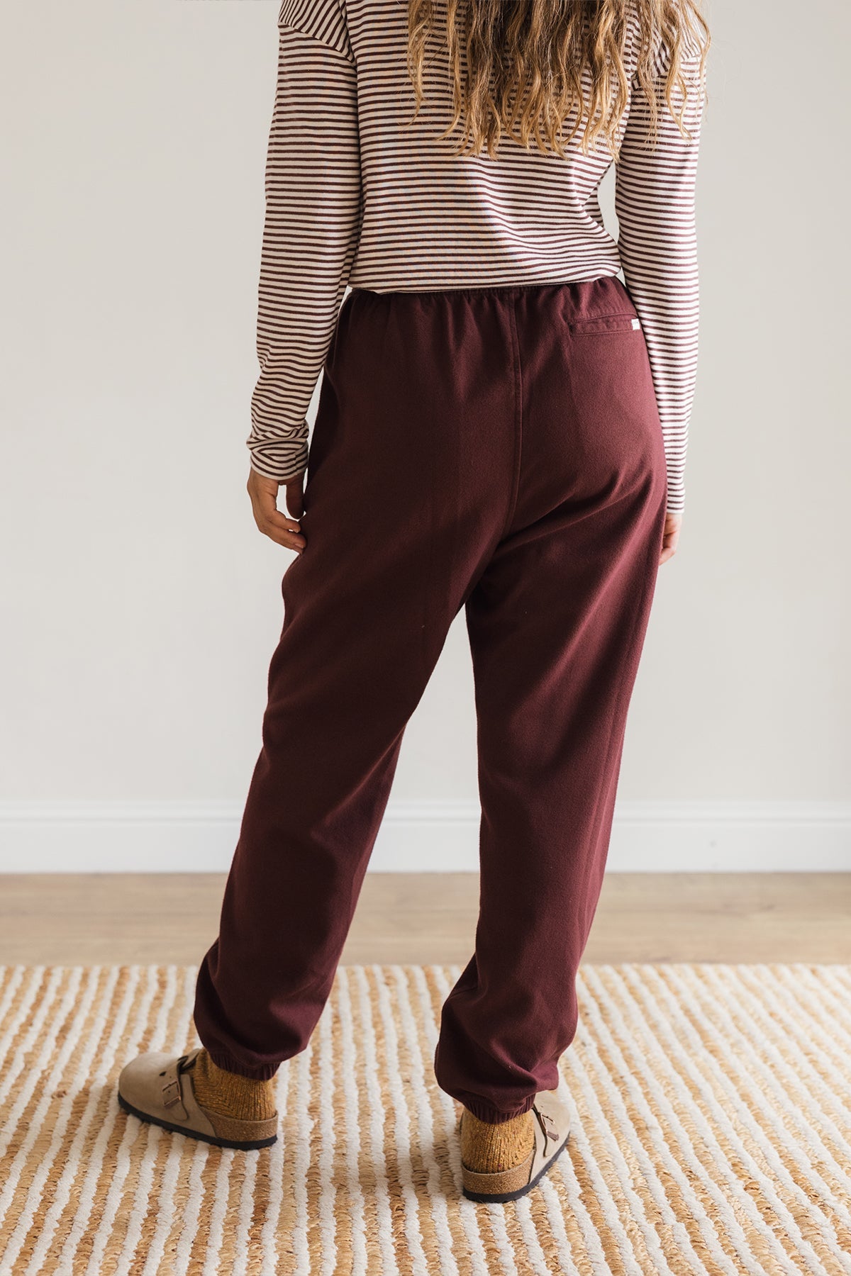 Eco-friendly russet straight pants
