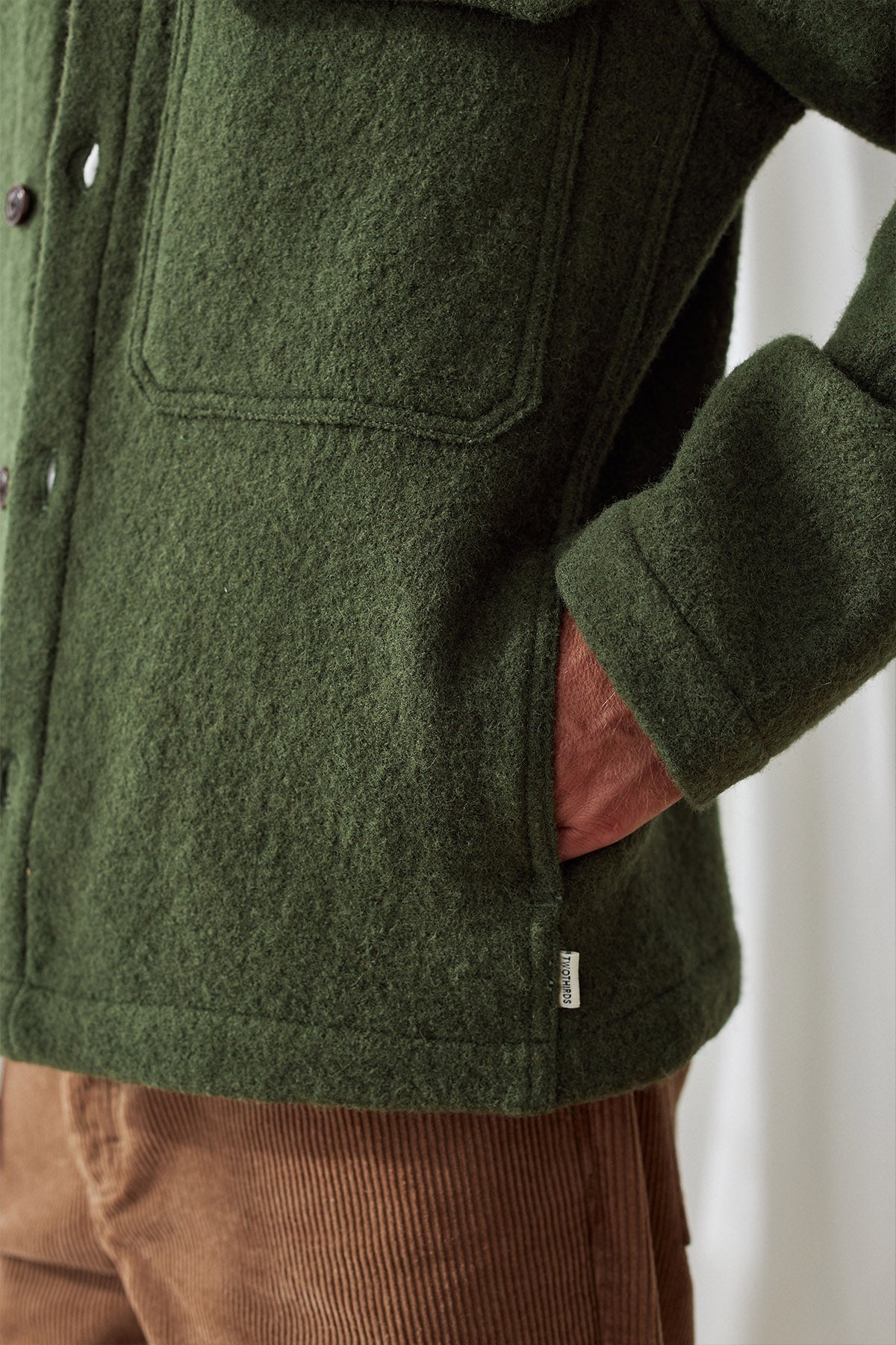 Eco-conscious men’s winter overshirt