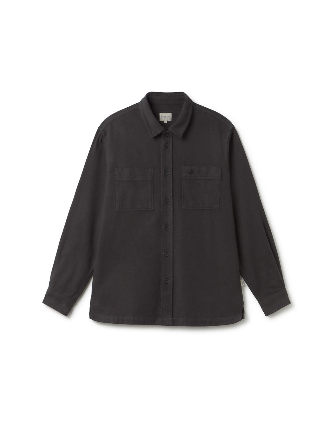 Dark sand organic cotton shirt men front