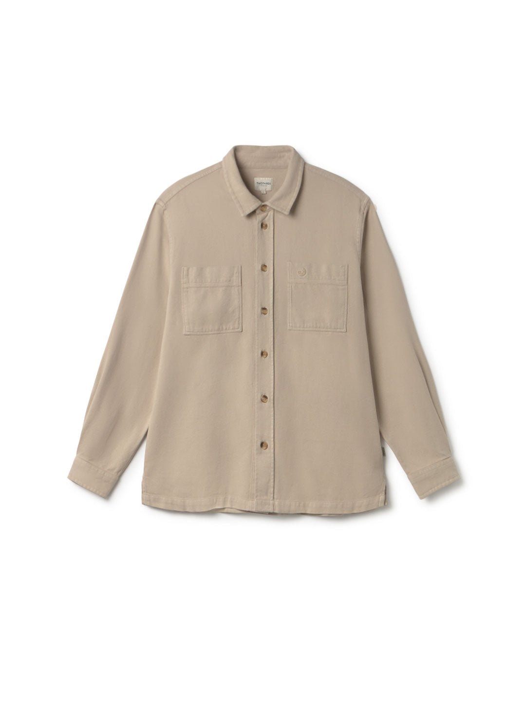 Feather grey organic cotton shirt men front
