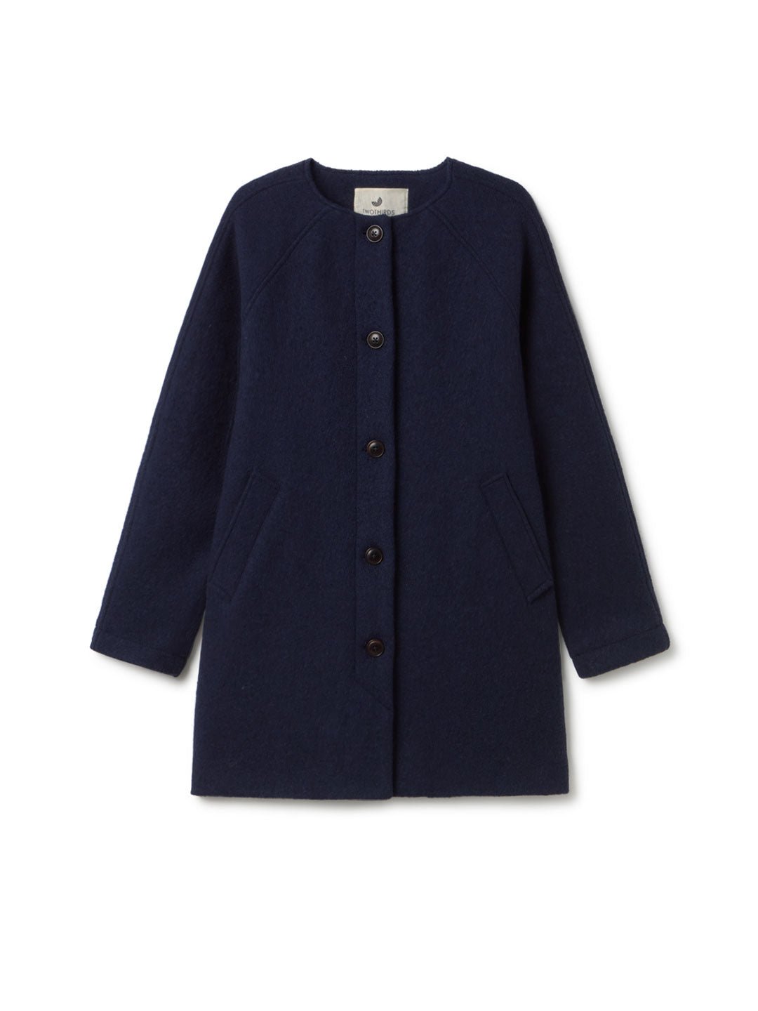 Navy women’s wool coat