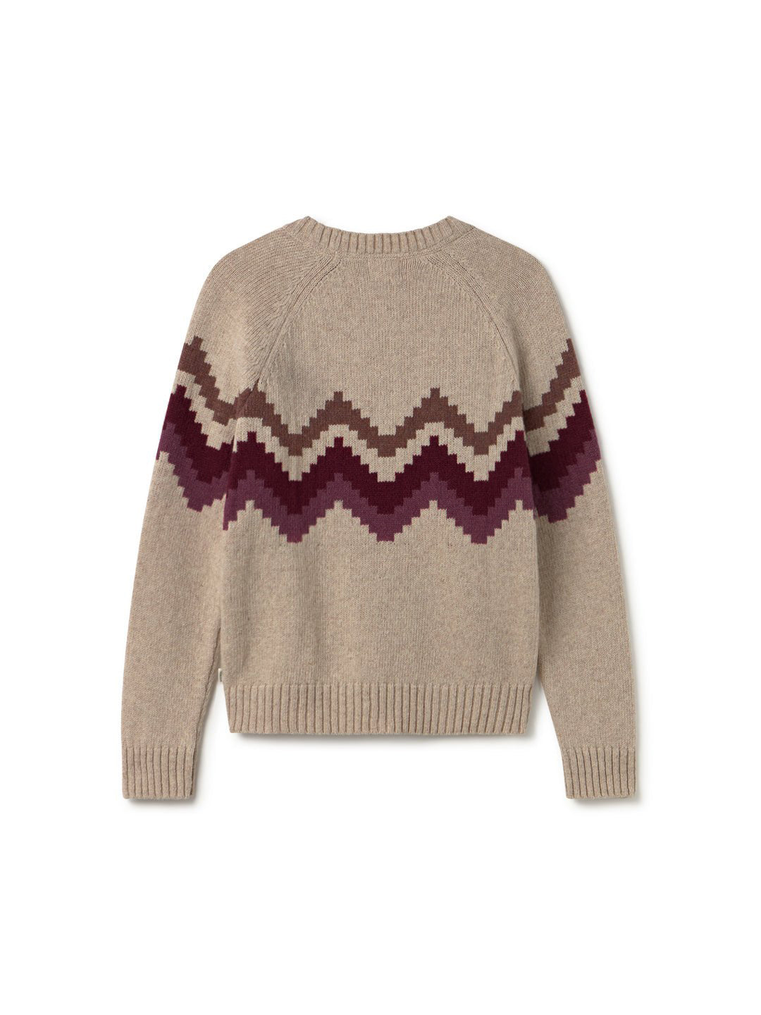 Women’s recycled wool zigzag knit jumper