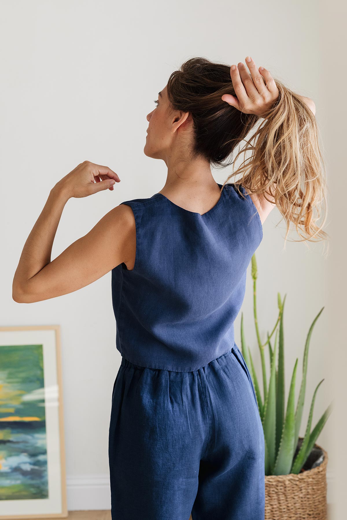 natural fabric summer waistcoat