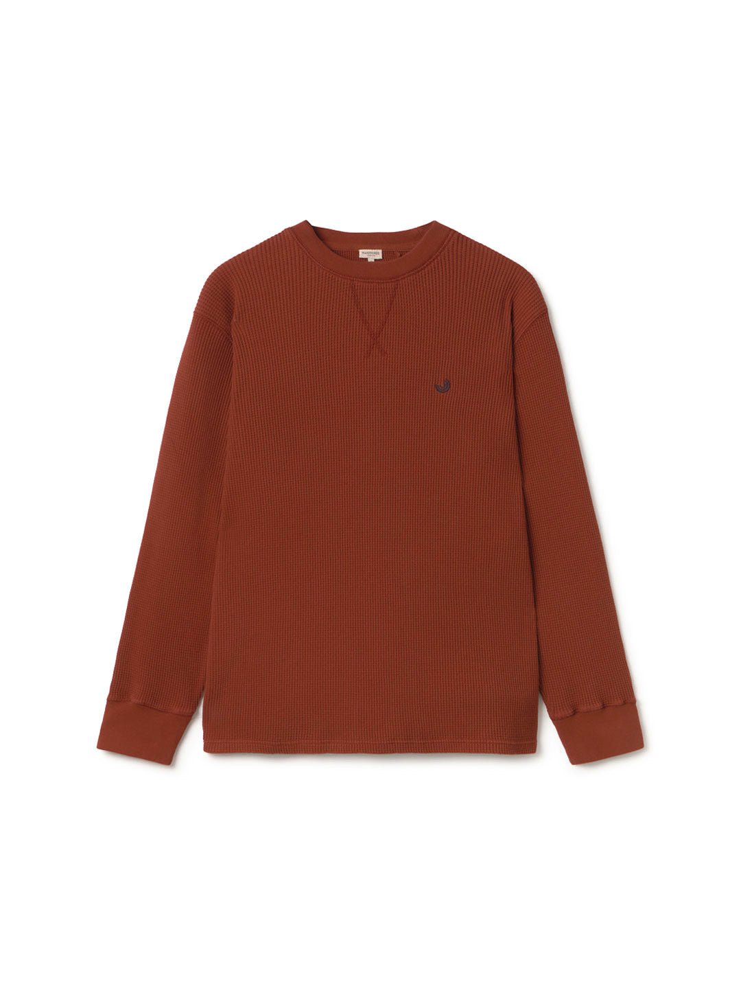 Brandy brown waffle sweatshirt men front