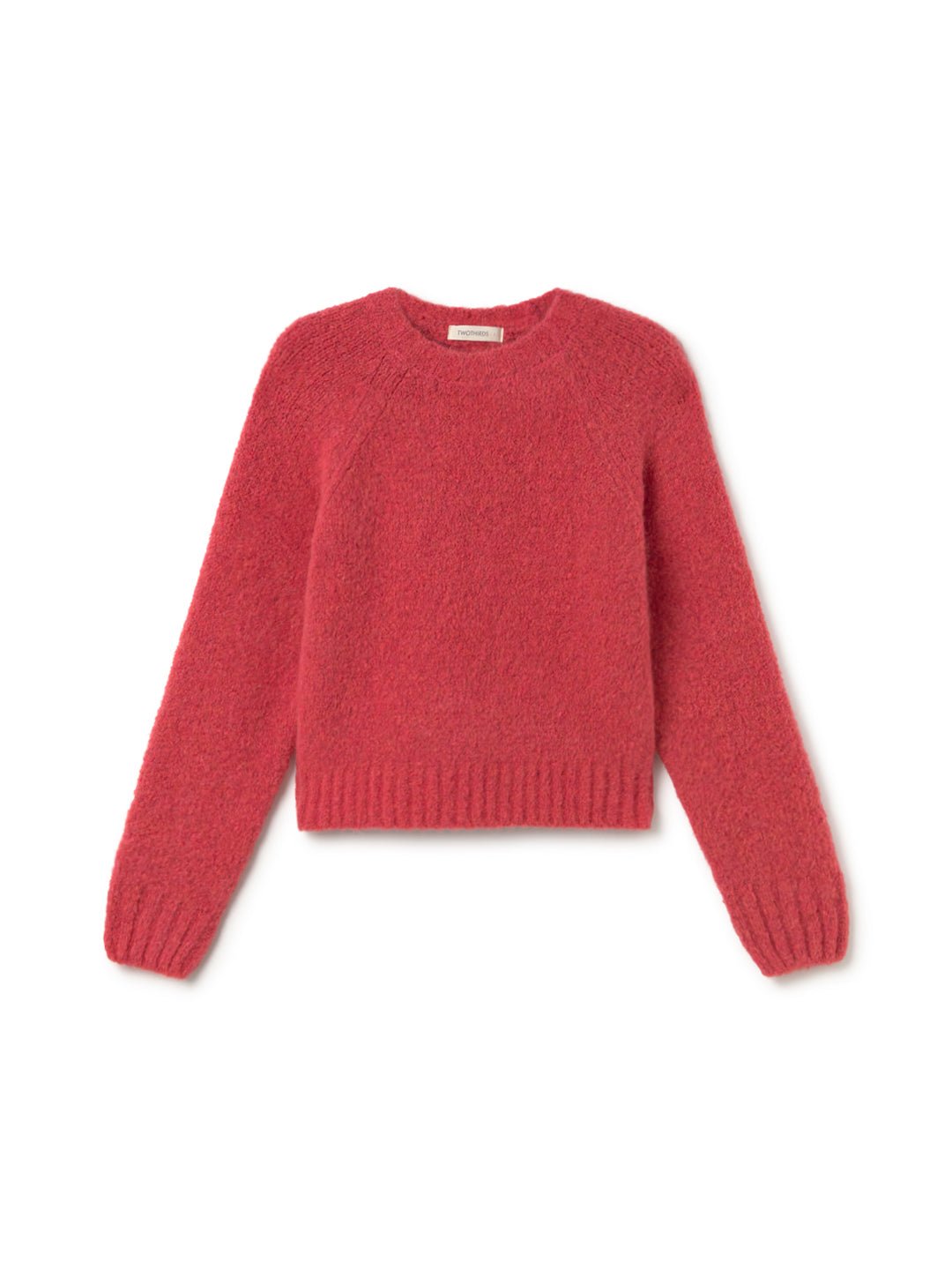 Pink sustainable women’s knit sweater