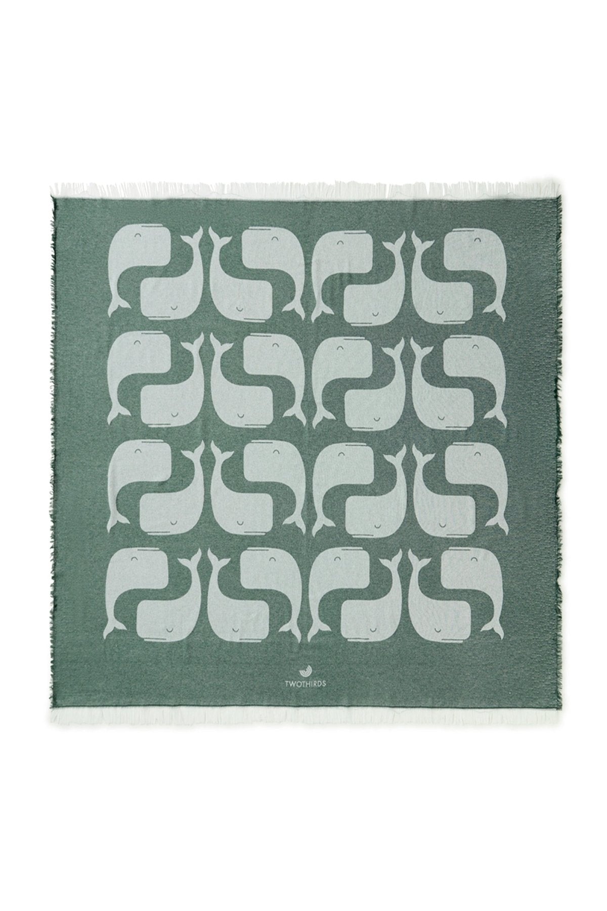 Big Beach Towel Big Whales - Green