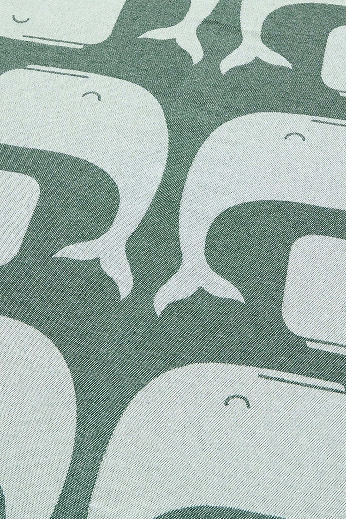 Big Beach Towel Big Whales - Green