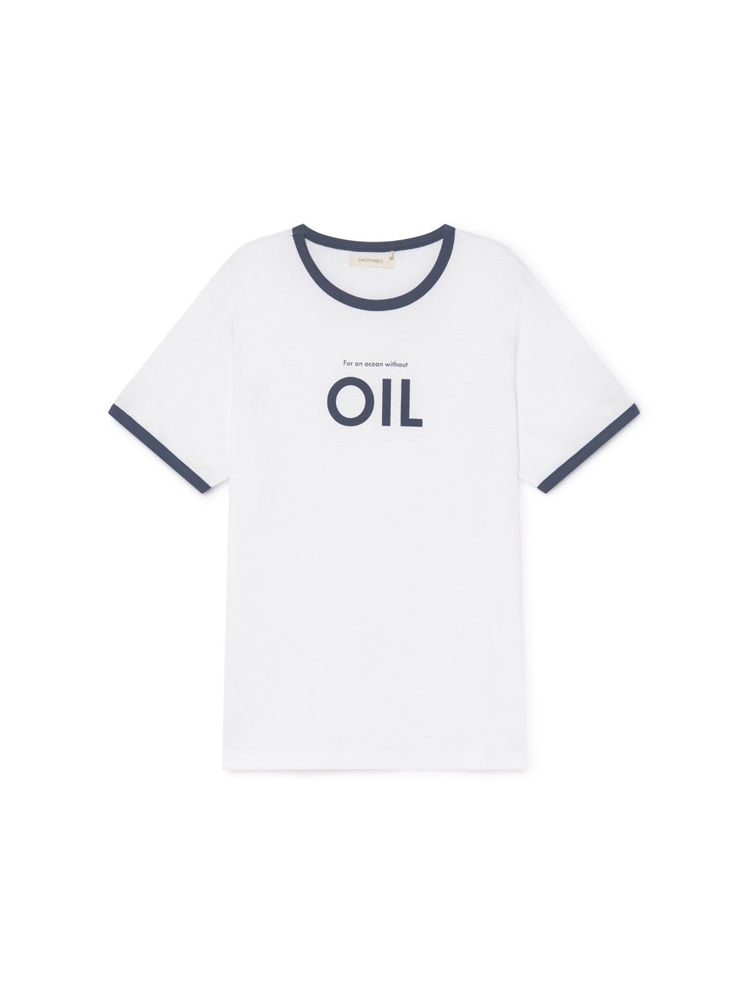 meta-hover, TWOTHIRDS Mens Tee: Thunberg - OIL front