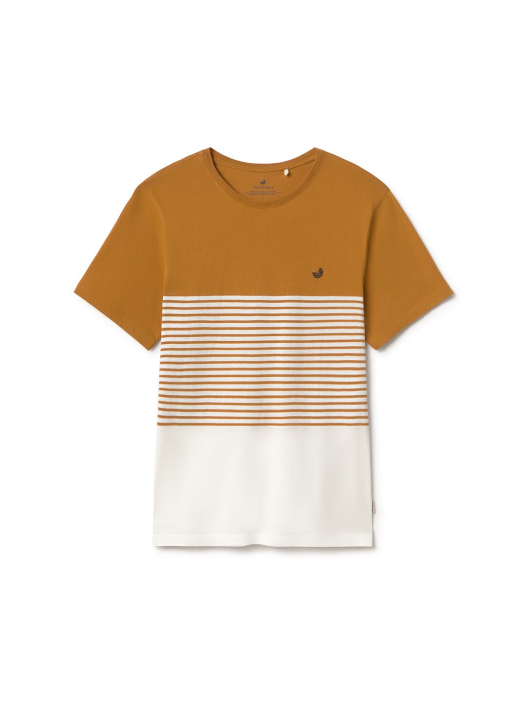 Mustard Colour-block t-shirt men front