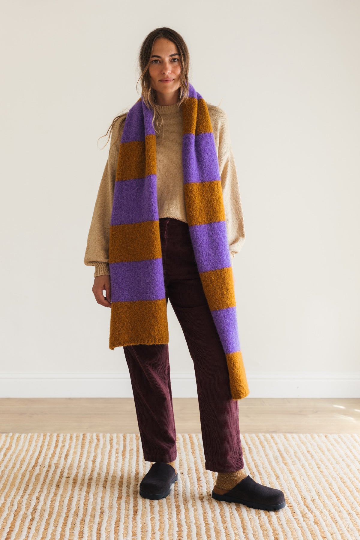 Bicolour Scarf - Curry