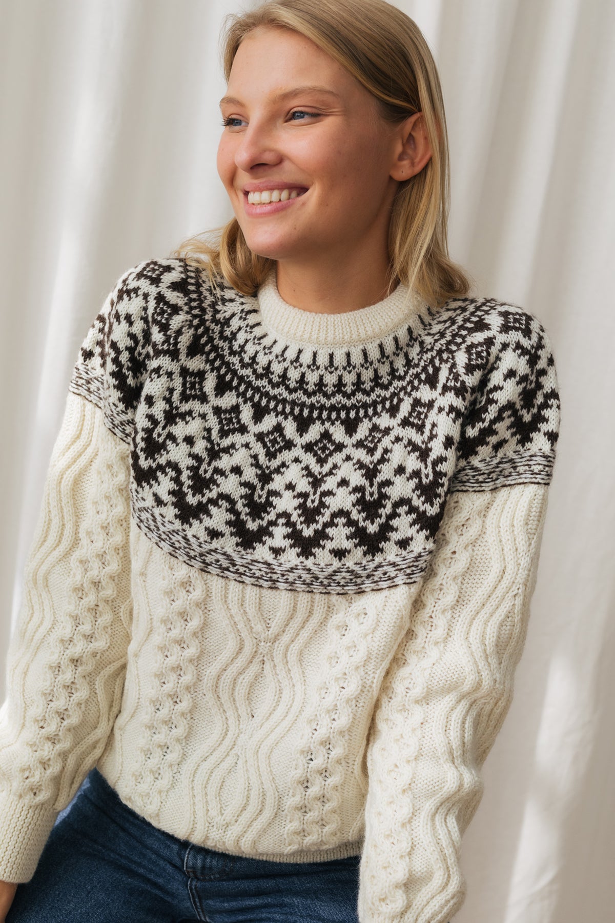 meta-hover, eco-friendly knit with zero dyes for women