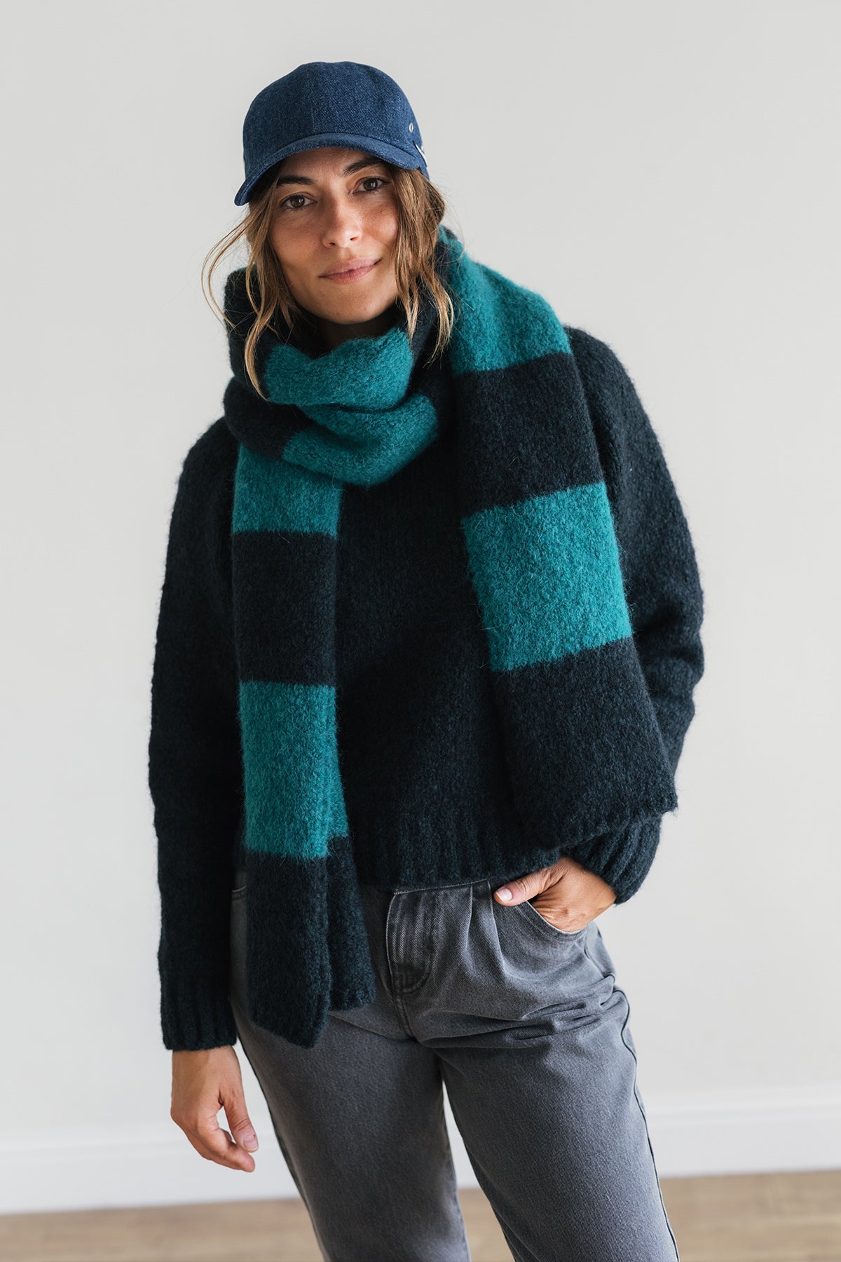 Bicolour Scarf - Ocean