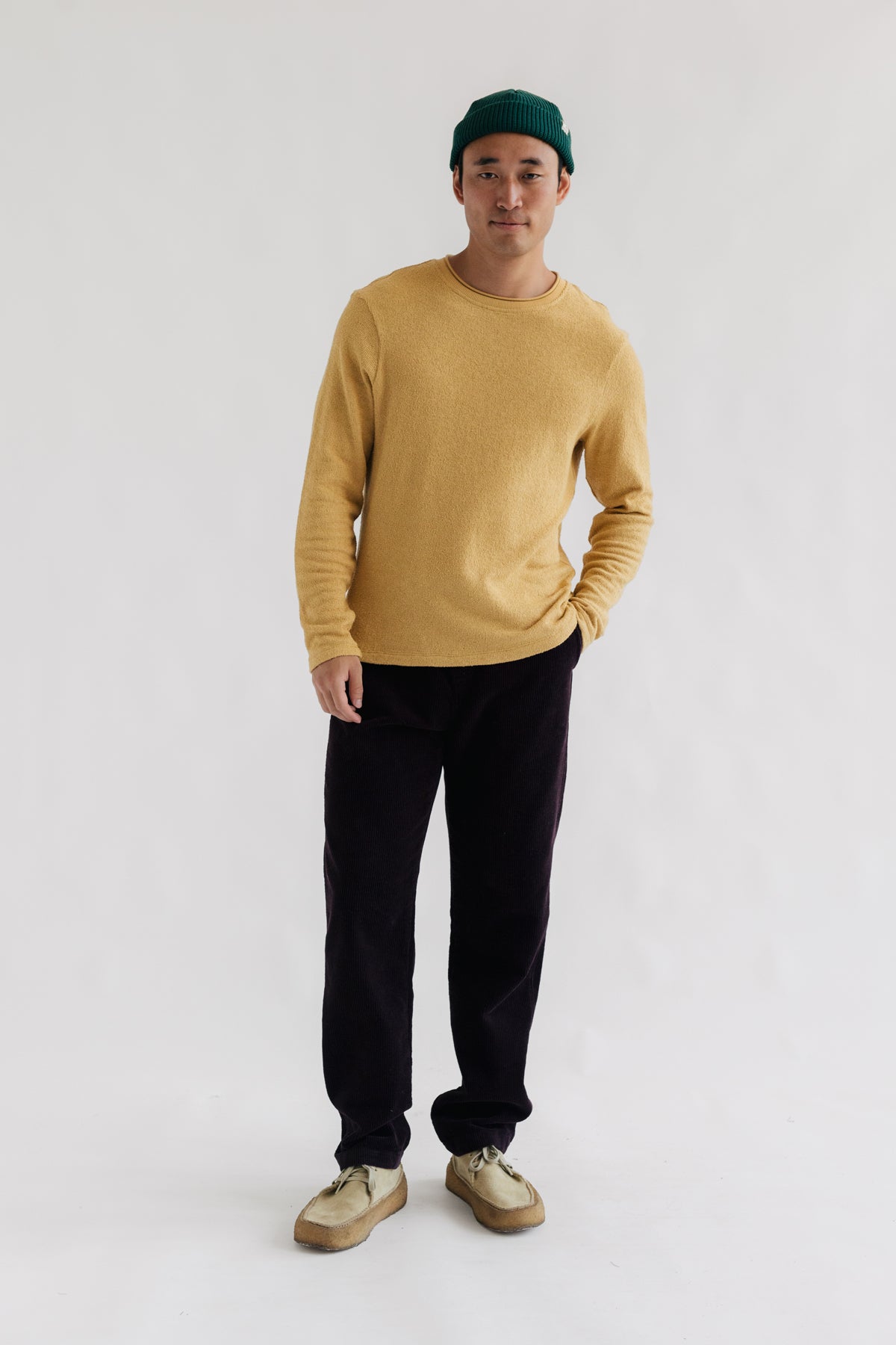 yellow organic top for men