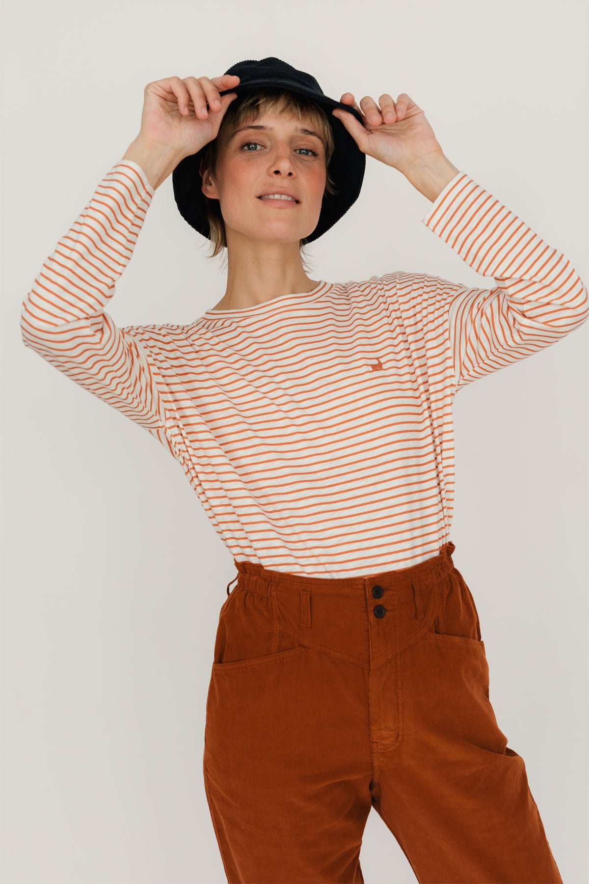 organic striped shirt for women