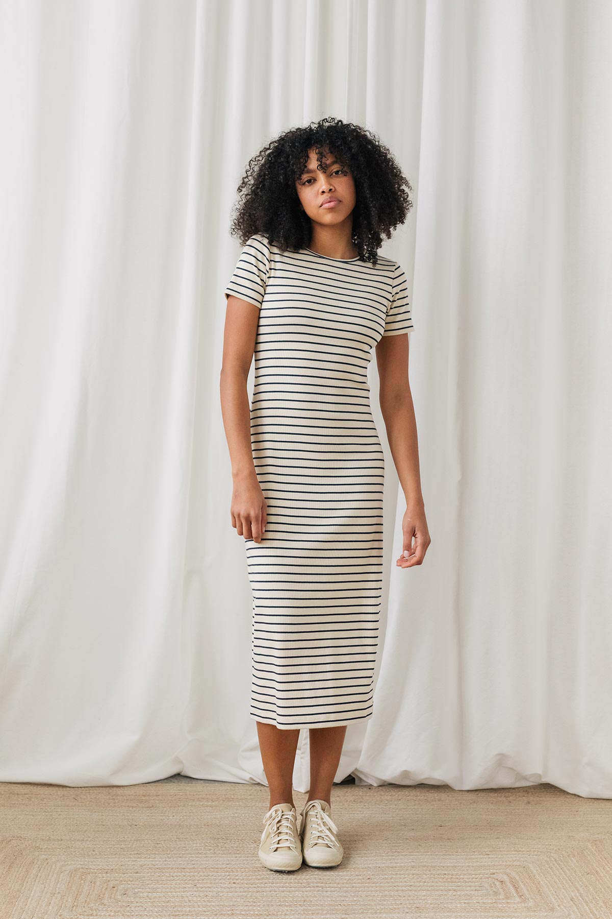 Eco-friendly short-sleeve dress