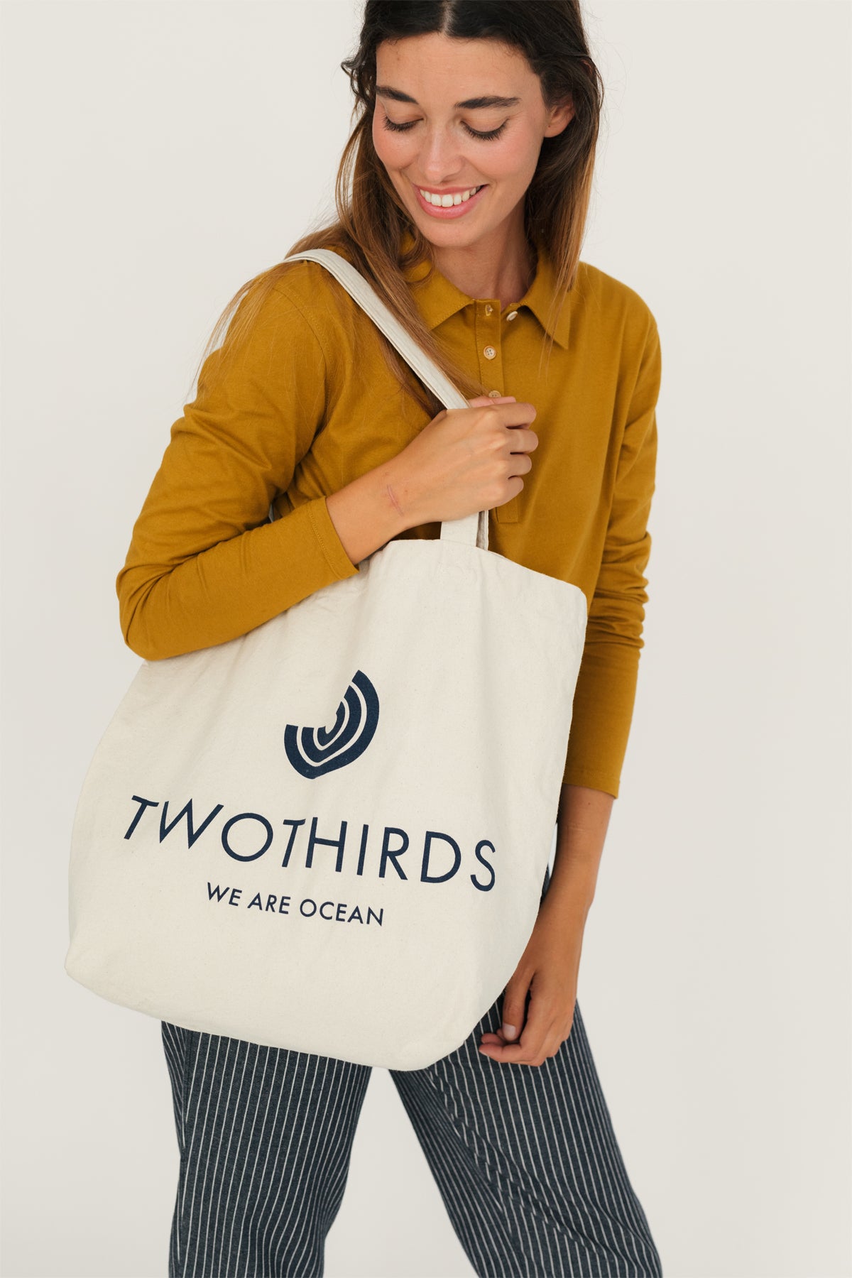 TWOTHIRDS Logo Tote Bag - Ecru