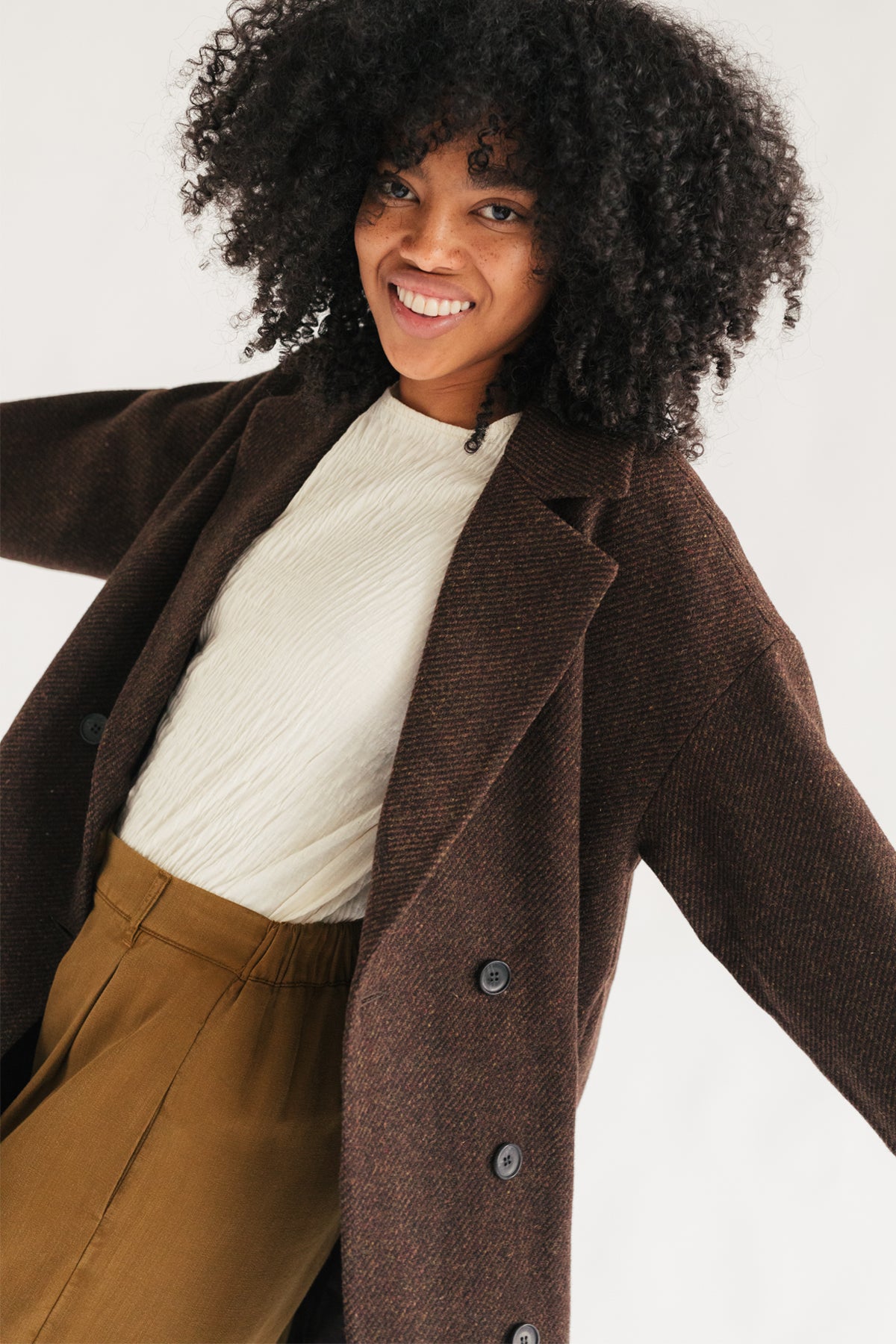 fine wool sustainable coat