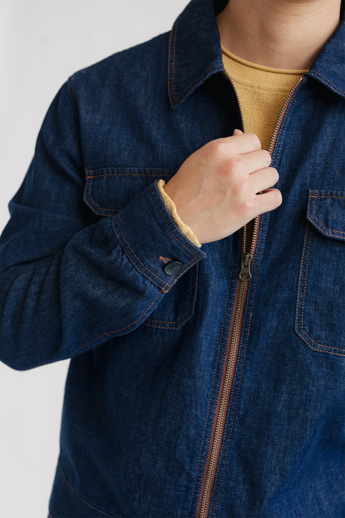 organic cotton blue denim jacket