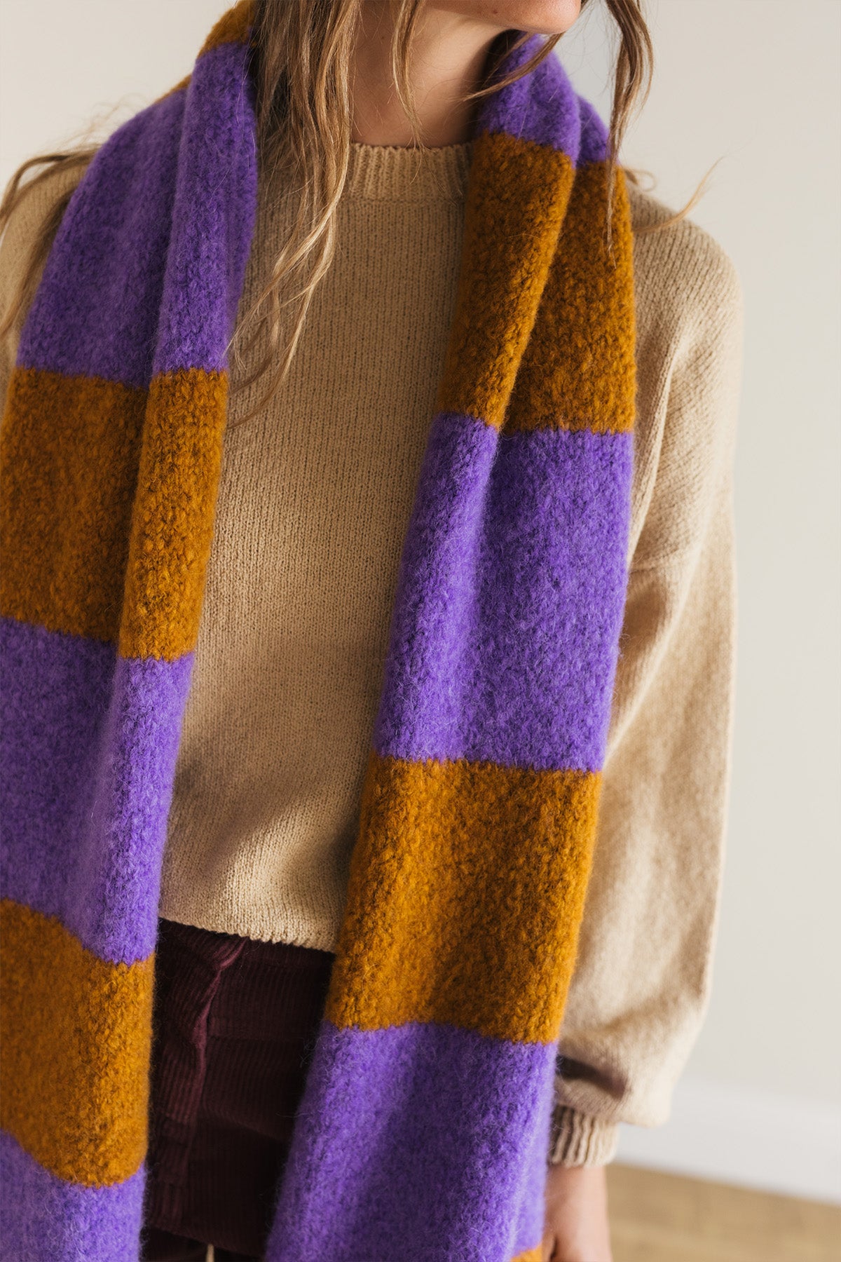 Bicolour Scarf - Curry