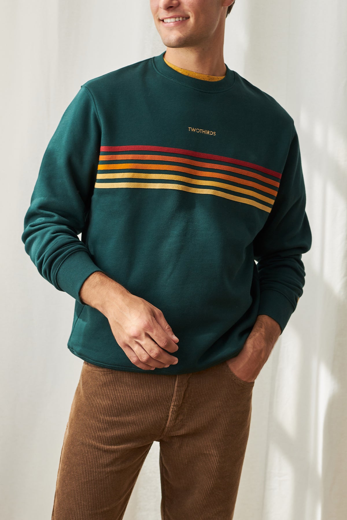 Men sustainable striped sweater