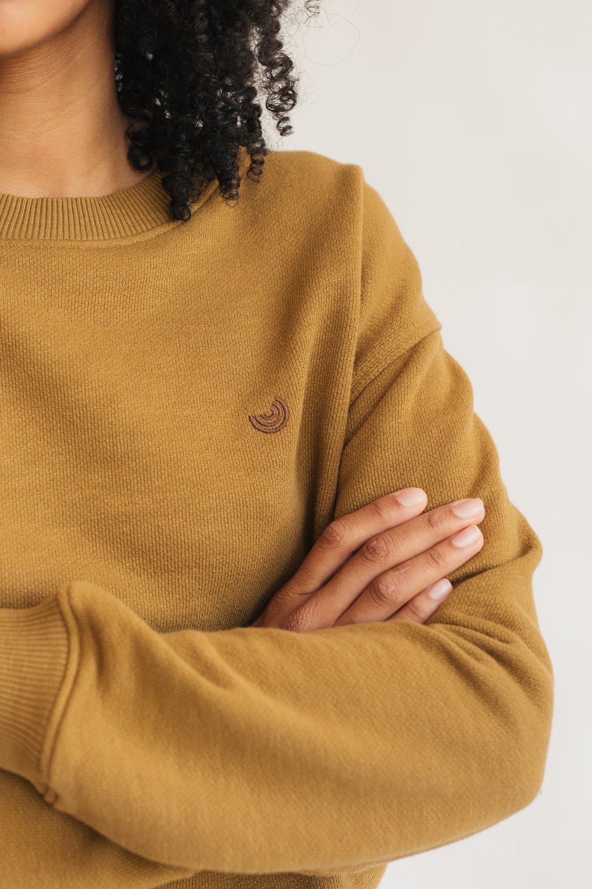 brown eco-friendly sweatshirt for women