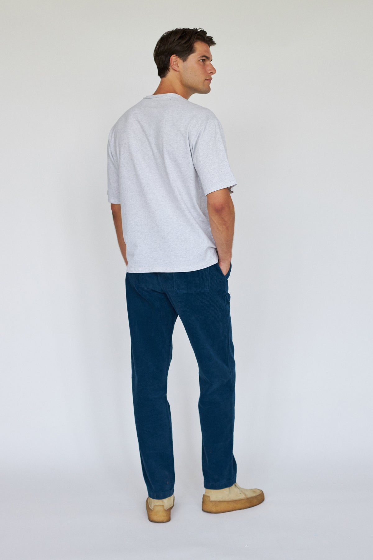 corduroy blue trousers