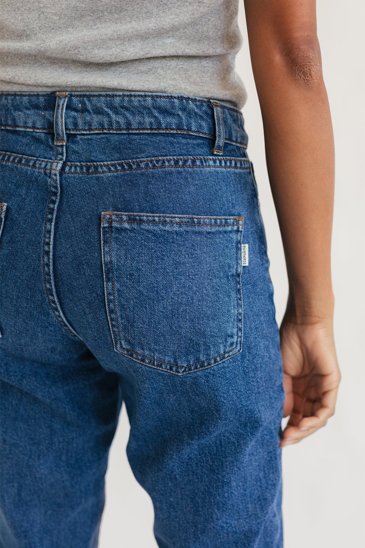 sustainable high-waist denim